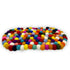 Felt Ball Oval Centre Mat - Multi-Colour