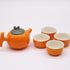 Herbal Orange Teapot Set - Pot with Four Cups