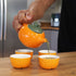 Herbal Orange Teapot Set - Pot with Four Cups