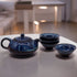 Herbal Blues Teapot Set - Pot with Four Cups