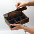 Mango Wood Carved Tea Box - 6 Compartments