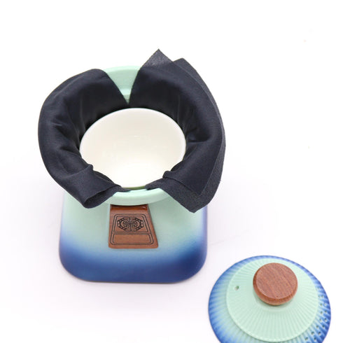Temple Teapot Set with Three Cups - Blue Heaven