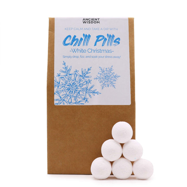 White Christmas Chill Pills Mini Bath Bomb Gift Pack - 350g