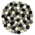 Felt Ball Round Placemat- Multi-Grey