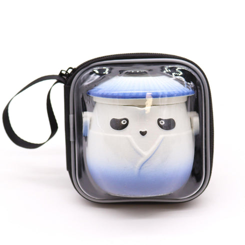 Panda Teapot Set with Three Cups - Sky Blue