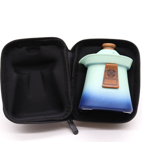 Temple Teapot Set with Three Cups - Blue Heaven