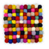 Felt Ball Square Placemat - Multi-Colour
