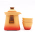 Temple Teapot Set with Three Cups - Orange Earth