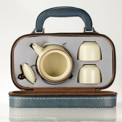 Travel Teapot Set with Two Cups - Cat Lover