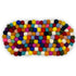 Felt Ball Oval Centre Mat - Multi-Colour