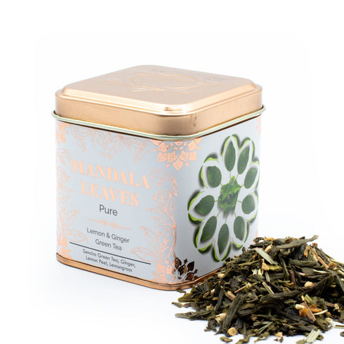 50g Classic Green Tea with Lemon and Ginger - Tin