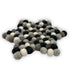 Felt Ball Star Centre Mat - Multi Grey Colour
