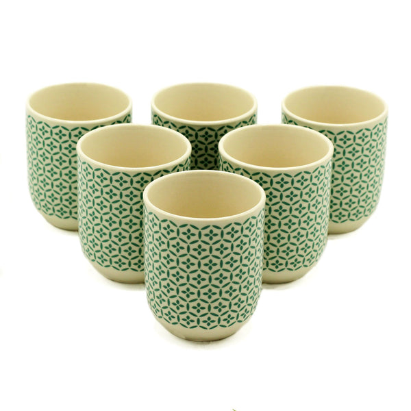 Herbal Tea Cups - Green Mosaic
