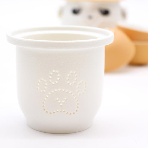 Panda Teapot Set with Three Cups - Orange