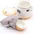 Panda Teapot Set with Three Cups - Orange