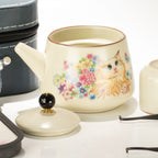 Travel Teapot Set & Two Cups - Cat Lover