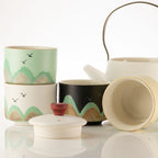 Thousand Miles - Tea Set - Four Cups - Ceremonial Cloth & Bamboo Grip