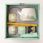 Thousand Miles - Tea Set - Four Cups - Ceremonial Cloth & Bamboo Grip